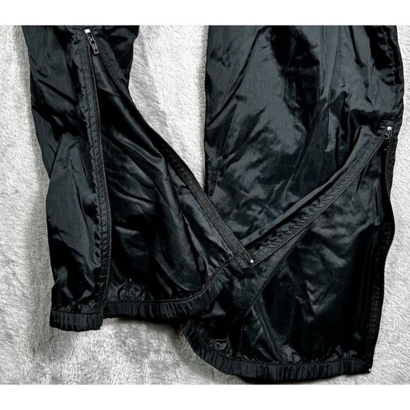 Vintage Nike Black Windbreaker Pants Straight-Leg Nylon Track Pants Embroidered - Picture 8 of 12